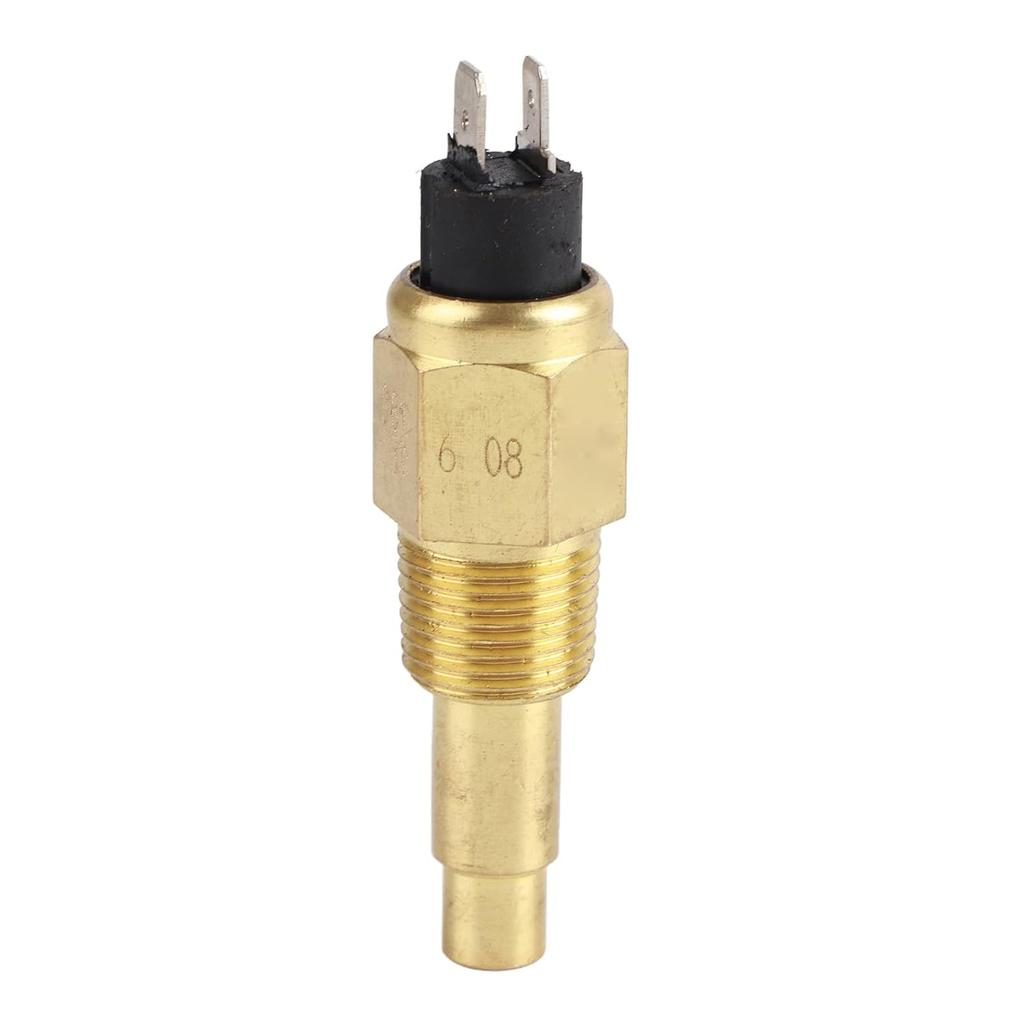Engine Water Temperature Sensor, 3/8'' NPT Brass Male Thread Coolant Cooling Temp Sensor, 100-248'F Thermostat Detector Sender for VDO 6~24V Engine