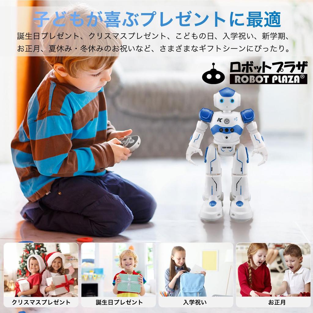 ROBOT PLAZA Robot Toy for Elementary School Birthday Educational Toy for Boys and Girls Children, Moving, Gift, (Blue)