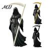 Gothic Home Ornament 3D Printed Female Grim Reaper Statue, Hooded Faceless Resin Figurine with Detachable Dark Fantasy Desk Accessory Scythe, Mystical