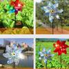 2Pcs Bird Repellent Windmill Practical 7 Leaves Diy Birds Deterrent Windmill Creative Outdoor Garden Lawn Yard Decoration