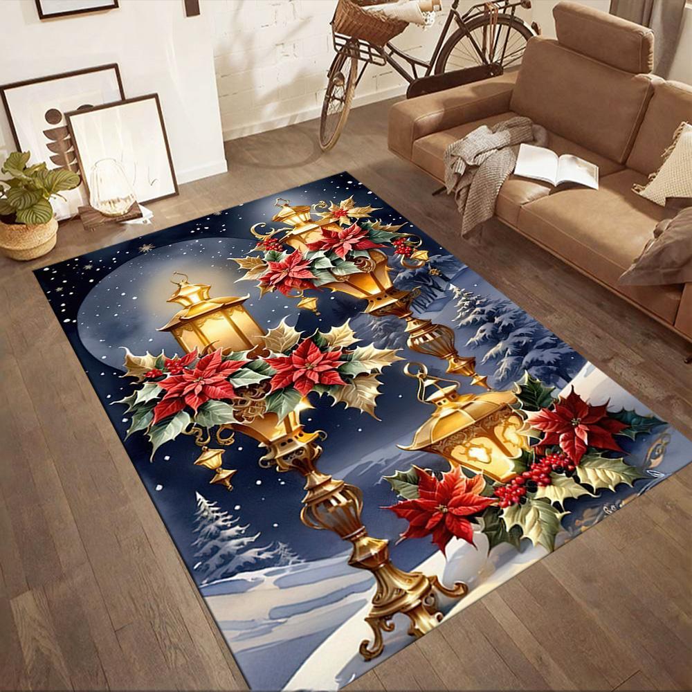 Christmas 101 Floor Rug Office Rug Design for Bedrooms Kitchen Playrooms Foyer Antislip Carpet Decorate Offices Birthday/Christmas Gift