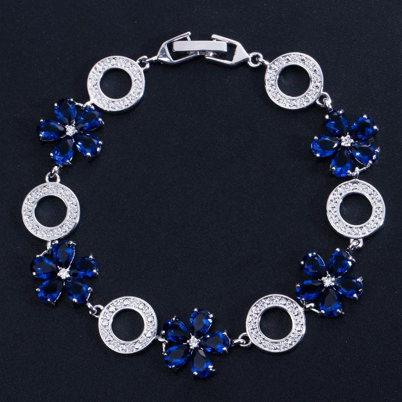 S0125 Small Fresh Flower Hand Jewelry, Full Of Zircon Bracelets, Multi-Color Optional