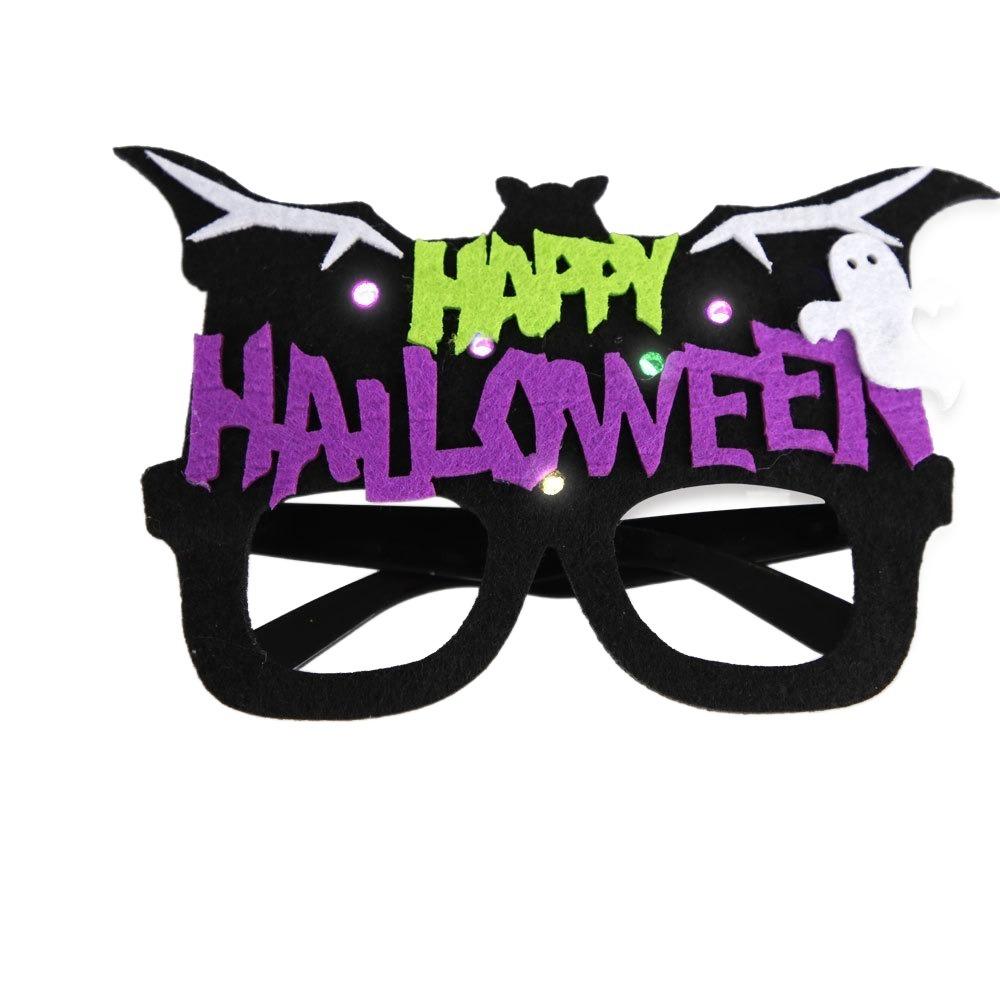 Plastic Pumpkin Glasses LED Halloween Eyewear Frame Festival Halloween Luminous Glasses  Women