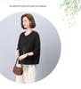Women's Petite Loose Casual Round Neck Jacket for Middle-Aged & Elderly - Spring 2025