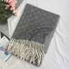 Winter Scarf for Women High End Fashion Houndstooth Shawl  Long Tassel Imitation Cashmere Men's Warm Scarf