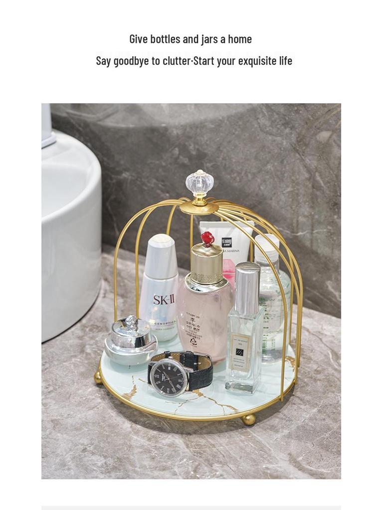 Nordic Vanity Table Birdcage Shelf Makeup Storage Box for Bathroom
