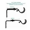 3 pièces Support de tringle à rideaux en fer Support de tringle à rideaux réglable Supports de rideaux Maison