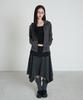 Isjabaibeu Stripe Symbol Unbalanced Skirt