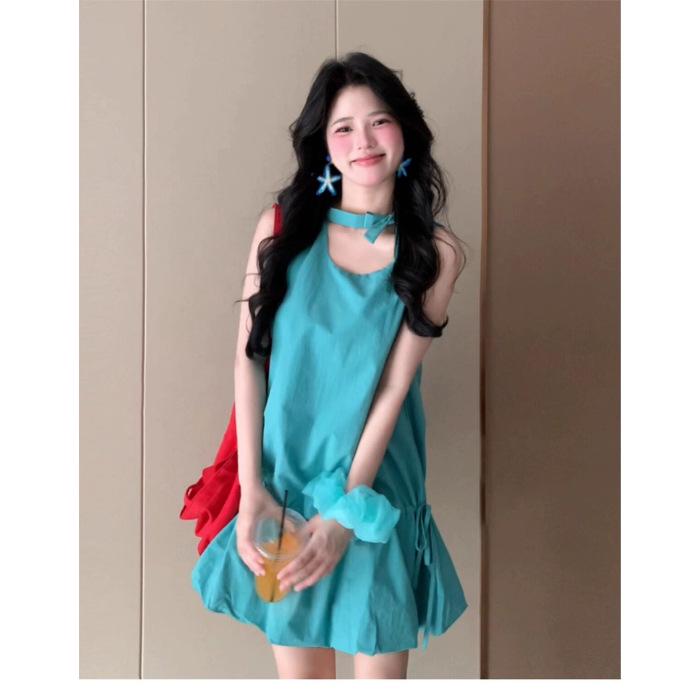 Seaside 2026 Petite Waist-Cinched Spaghetti Strap Summer Dress Small