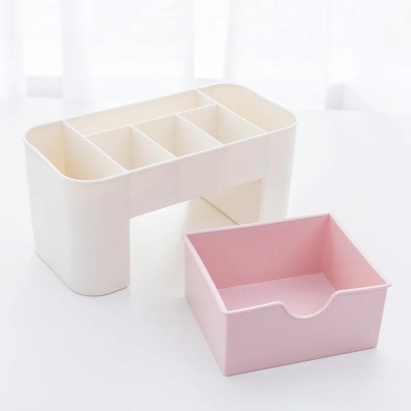 1/2PCS Cosmetic Drawers Jewelry Display Case Double Layer Plastic Makeup Storage Box Nail Art Tool Sundries Organizer Box