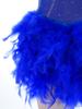 Women Latin Rumba Dance Leotard with Fuzzy Feather Skirt Glitter Rhinestones Sheer Mesh Sling Bodysuit for Tango Cha Cha Stage Performance