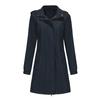 BITCED Spring/Fall Detachable-Cap Water-Resistant Trench Coat for Women Solid Color Long-Sleeve Lightweight Jacket Casual Women's Wear