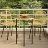VidaXL Dining Table Ø55 Cm Tempered Glass and Steel 319434