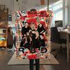 1 Stück RBD Banddruck Flanelldecke, Hohe Qualität, Bequem für alle Jahreszeiten, Heimdekoration, Wärme und Komfort, Perfekt für Geschenke