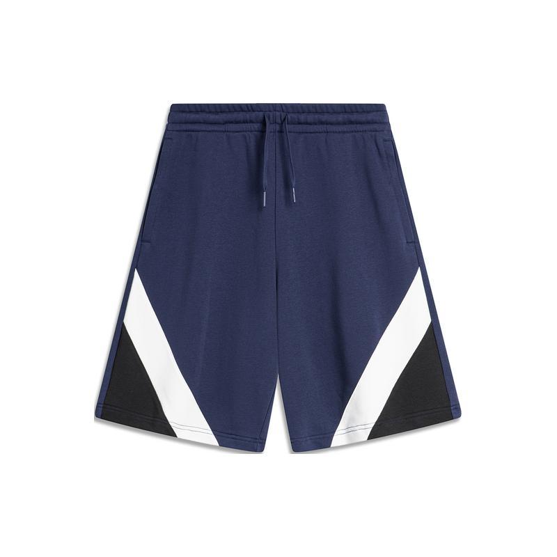 Li Ning Weekend Youth Casual Shorts Men s Dark Ship Blue AKSU613-2 S