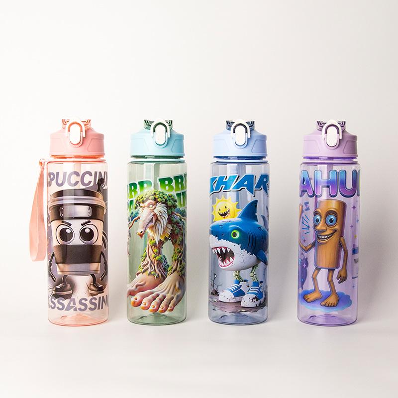 750Ml Italian Brainroot Water Bottle Brainrot Drinking Cup Water Bottles Tungtungtung Sahur Tralalero Tralala Christmas Gift