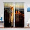 Cortinas transparentes fofas de cachorro Shiba Inu em pé na grama para decoração de sala de estar Cortina de janela para quarto Cozinha Cortinas de tule voile