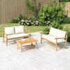 VidaXL Garden Lounge Set with Cushions 3 Pcs, Benches with Backrest and Armrests, Furniture Set with Coffee Table Patio 3156473