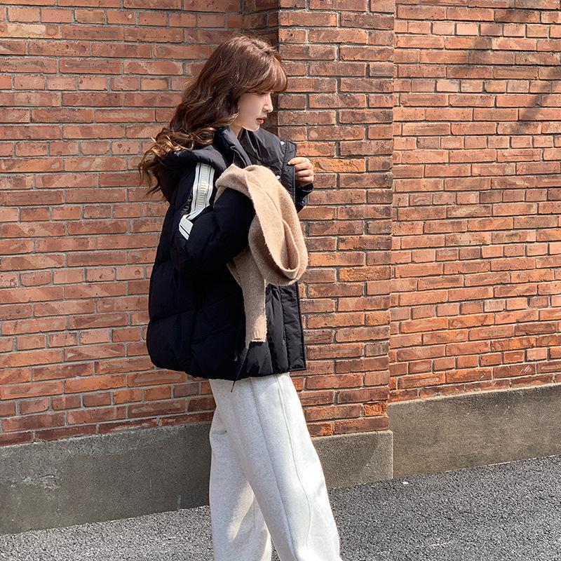 Women's New Korean Hooded Cold Windproof Lightweight Thickened Fluffy Warm Loose High-quality Fabric Casual Sports Cotton Clothing