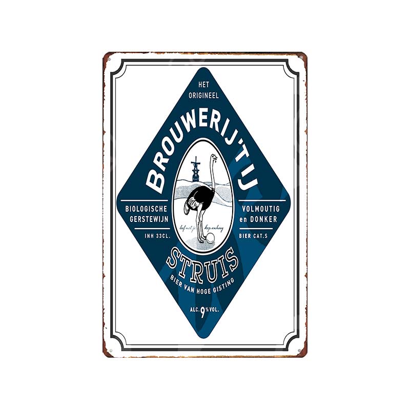 Niederländisches Bier BROUWERIJ’TIJ Vintage Metall Blechschilder Platten Für Wand Bar Pub Kunst Küche Kaffee Heimdekor 30X20CM DU-9096B