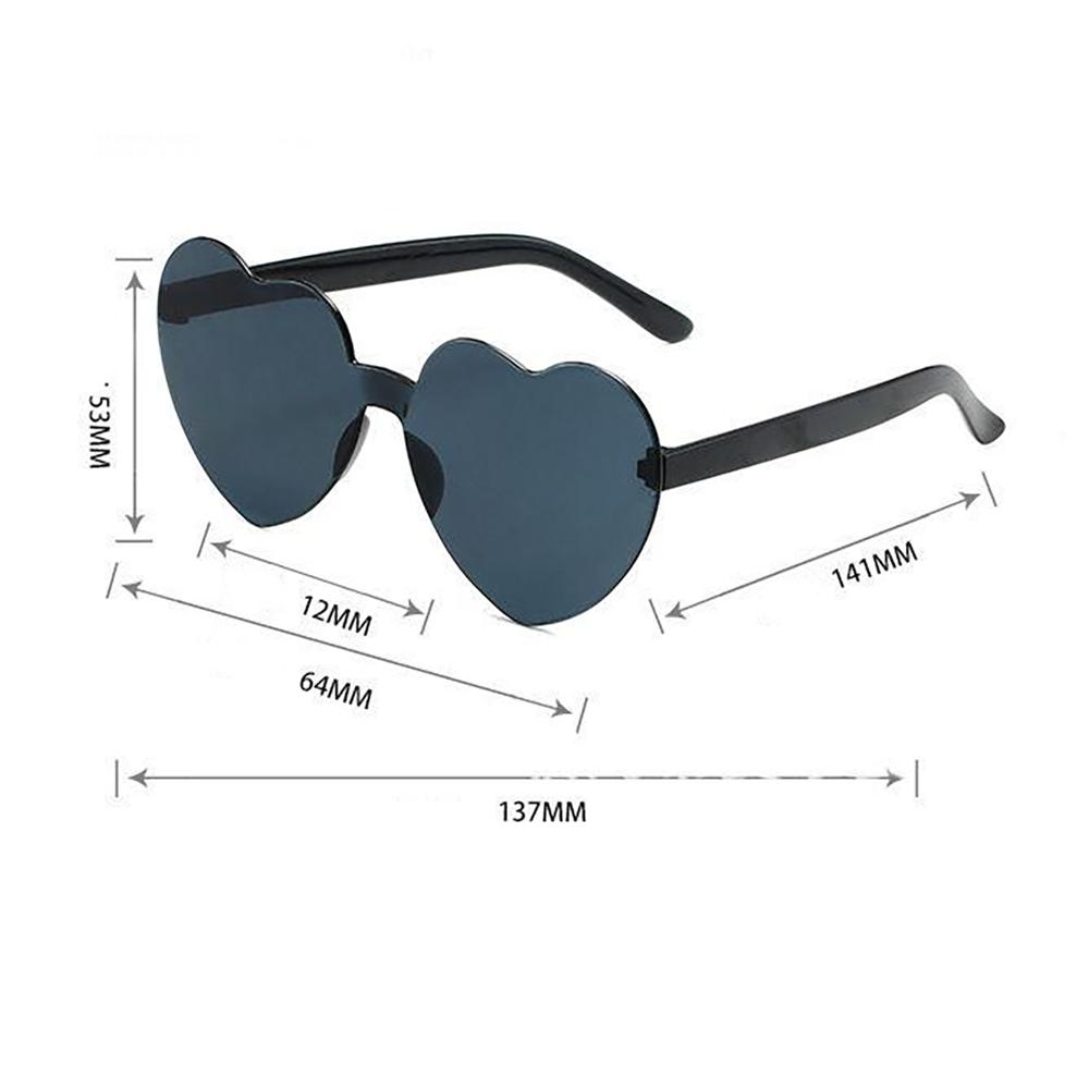 3Pack Heart Shaped Glasses Party Decor Valentine's Day Love Theme Bridal Shower Wedding Honeymoon Engagement Bridesmaid Gift