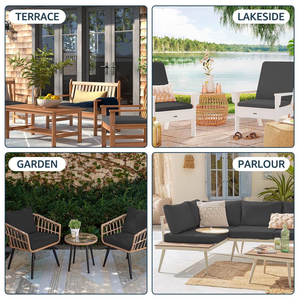 4Pcs Waterproof Sofa Seat Cushion Cover Elastic Solid Angle Sofa Seat Cover Pets Kids Patio Outdoor Cushion Slipcover Seat Case