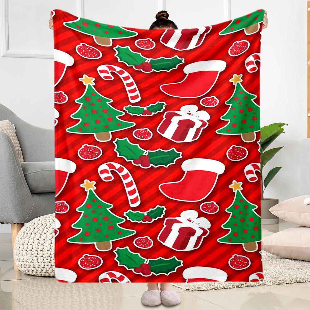Christmas 378 Blanket Ultra-Soft Great for Picnics Chair Office Chair for All Seasons Stylish Decor Gift for Travel Home Birthdays