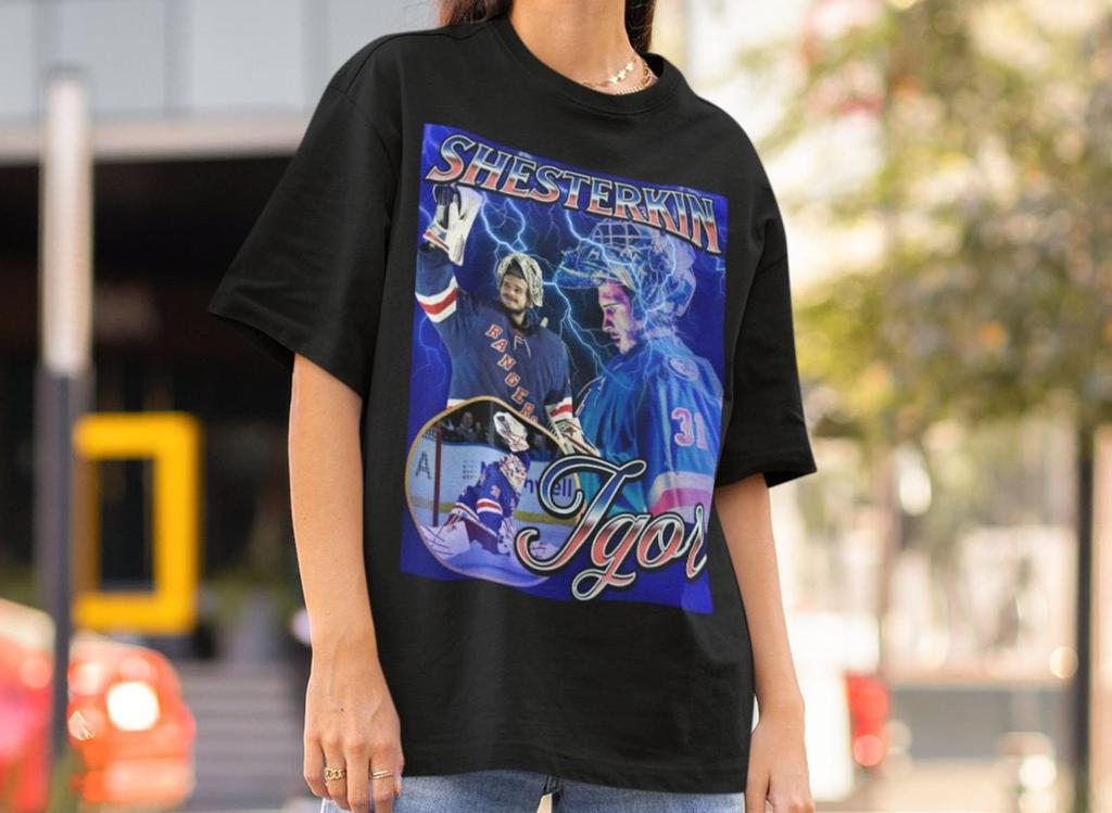 Igor Shesterkin Shirt Vintage 90s New York Rangers NY NHL Hockey Design Retro Hockey Gift Classic Graphic Tee Unisex T-Shirt Limited Edition