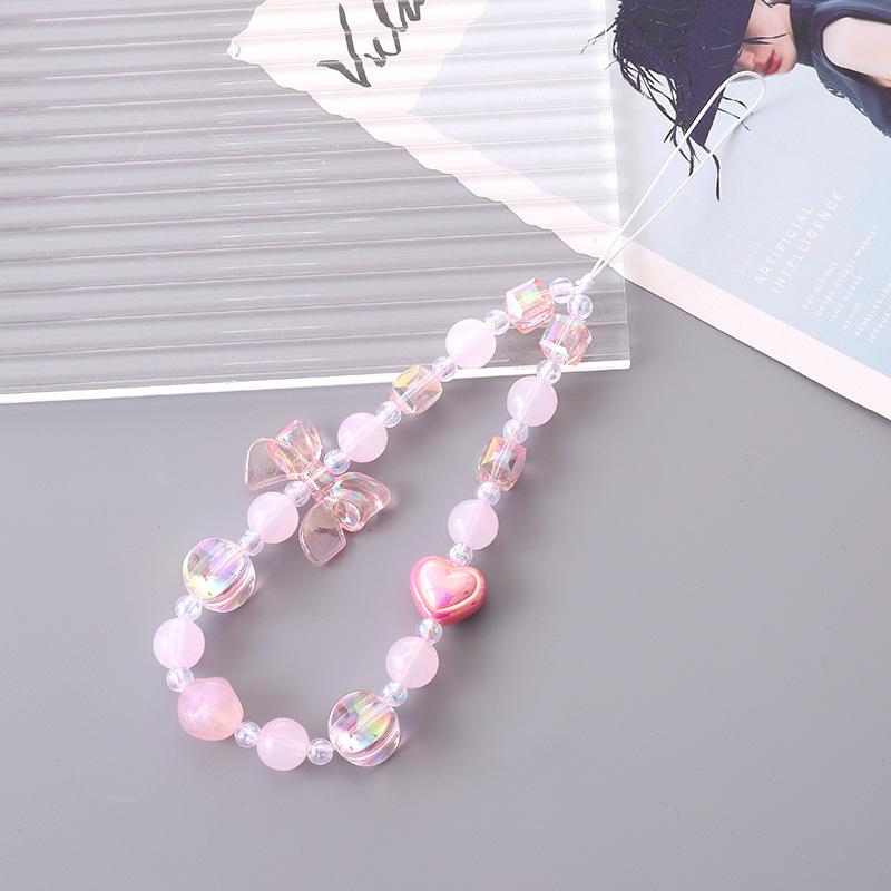 Colored Bow Mobile Phone Chain ABS