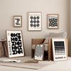 Black and White Bauhaus Wall Art Poster Mid-Century Present Canvas Painting Simple Personalized Bedroom Decorative Wall Art