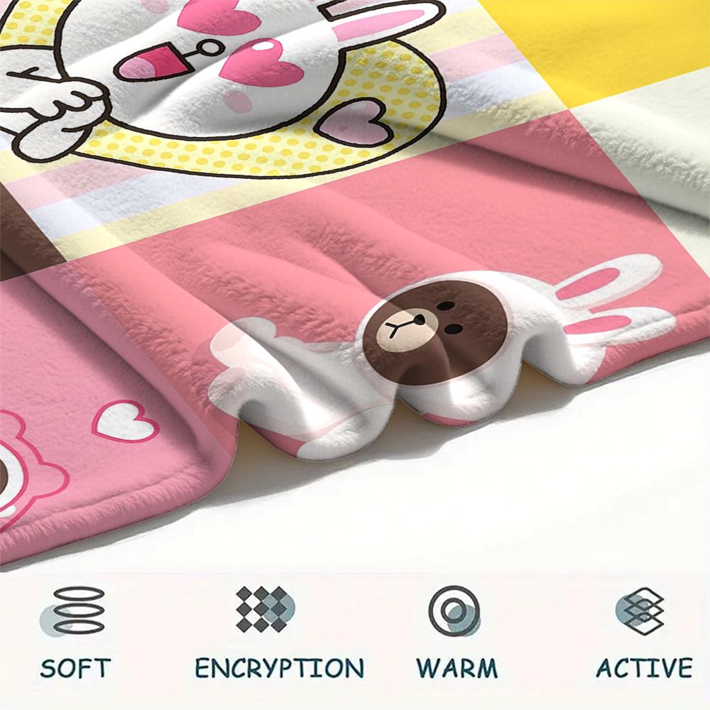 LINE FRIENDS Cute Style Blanket, Warm Throw for Home Decor, Great Gift for Kawaii Lovers.chl