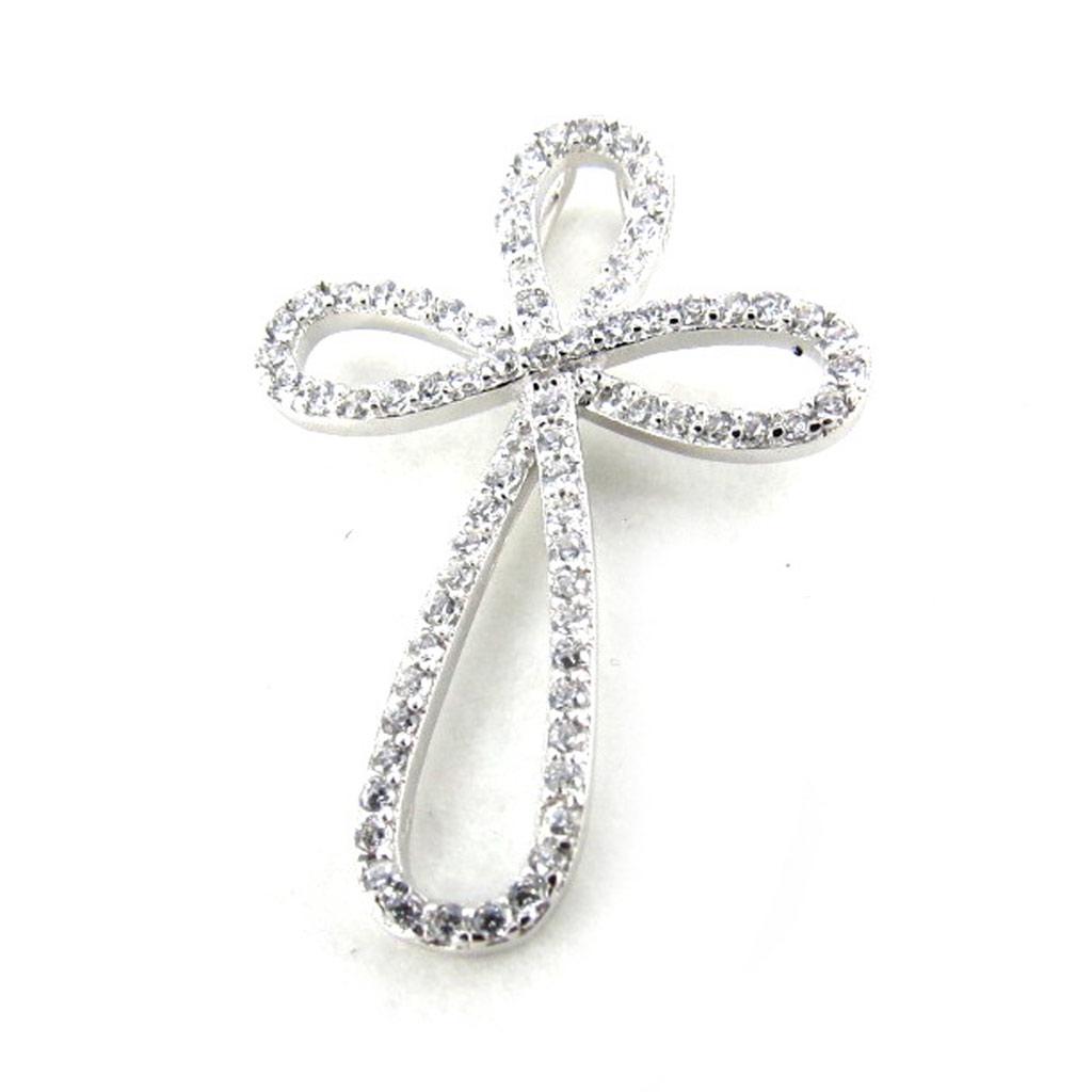

Les Trésors De Lily [N1550] - Серебряный кулон с белым крестом