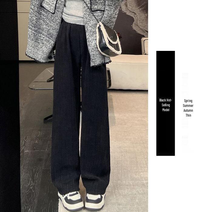 

Autumn Wheat Ear Pattern Plus Size High Waist Wide-Leg Chenille Pants (M-6XL) XL