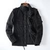European & American Autumn Stand Collar Plus Size Cotton Men's Workwear Jacket with Multi-Pockets