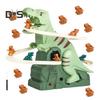Elektrisches Dinosaurier-Bahn-Rutschenspielzeug mit leichter Musik, Cartoon-Dinosaurier, automatische Treppensteig-Achterbahn, Rutschbahn-Spielzeug, Geschenk für Kleinkinder, Jungen und Mädchen