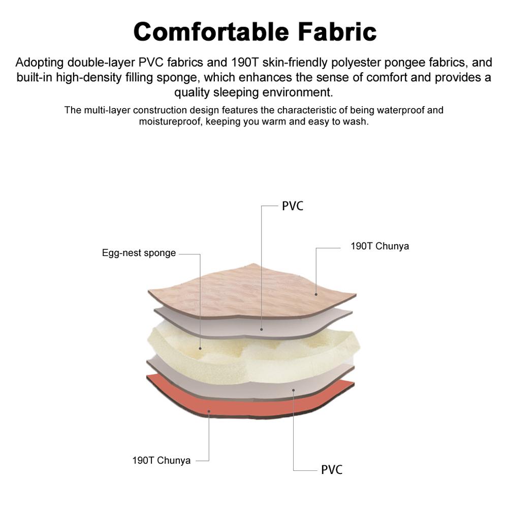 Splicable Camping Sleeping Pad Ultralight Inflatable Mattress Portable Self-inflating Travel Mat