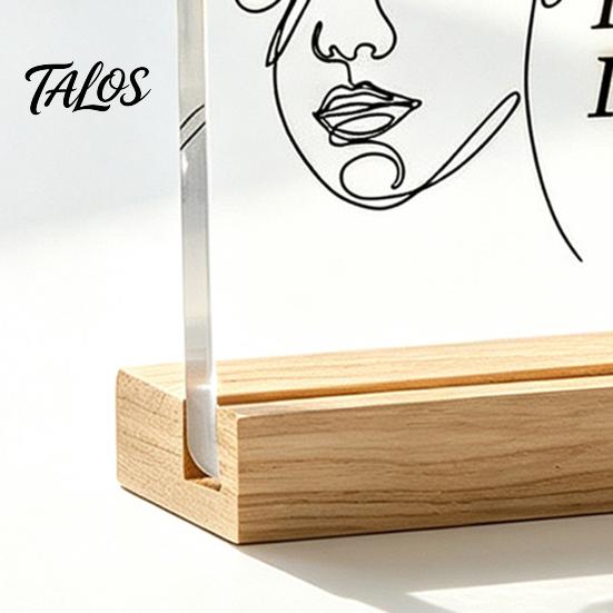 Wooden Base Table Ornament Motivational Mental Health Desktop Decoration, Acrylic Sign with Stand, Inspirational Desk Office Decor, for Therapy
