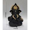 Terracotta Black Ganesh Idol for Car Dashboard Small Ganesha Murti Ganpati Idol for Home Decor Puja Lord Ganesh Statue