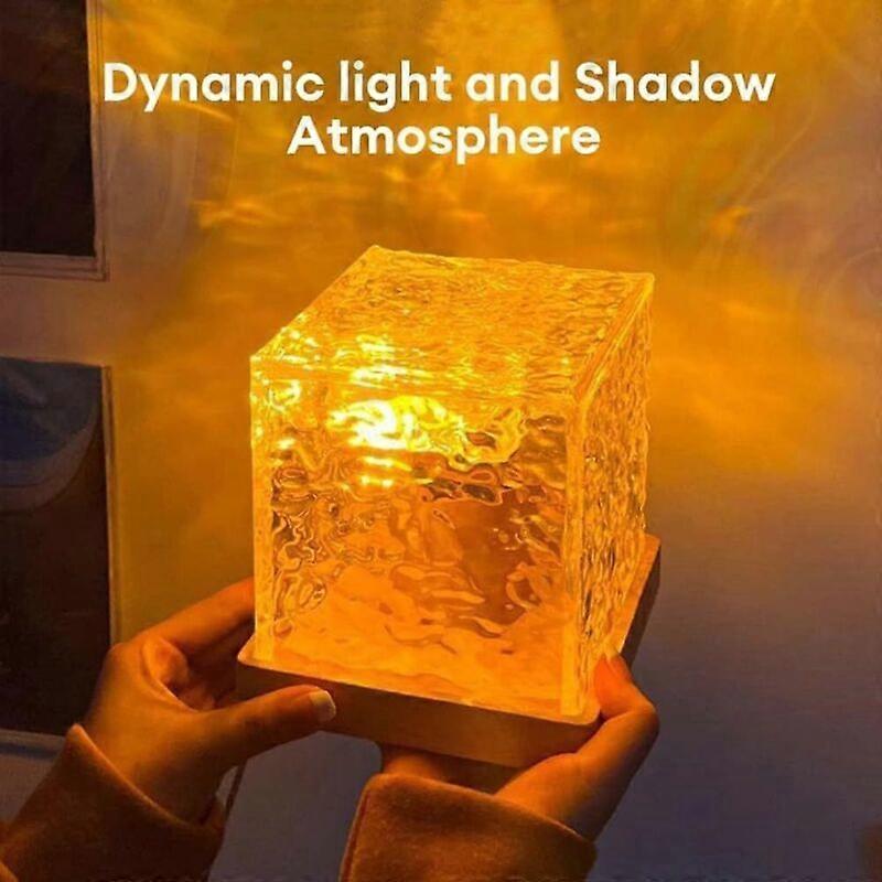 Cylinder Northern Lights Water Wave Night Light w/Remote LED Atmosphere Lamp