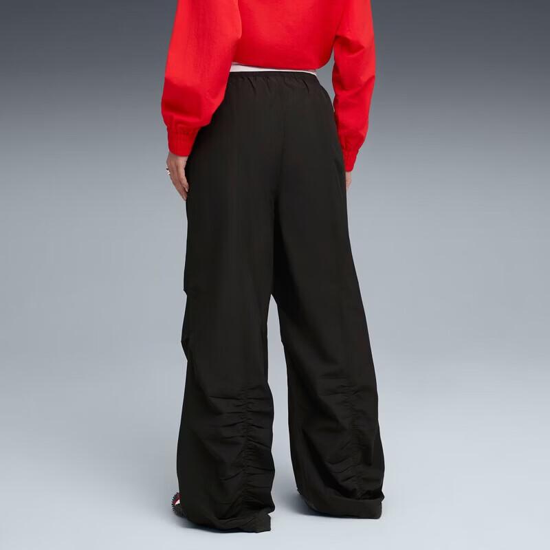 Puma Women's Classic Retro Sporty Wide-Leg Parachute Pants