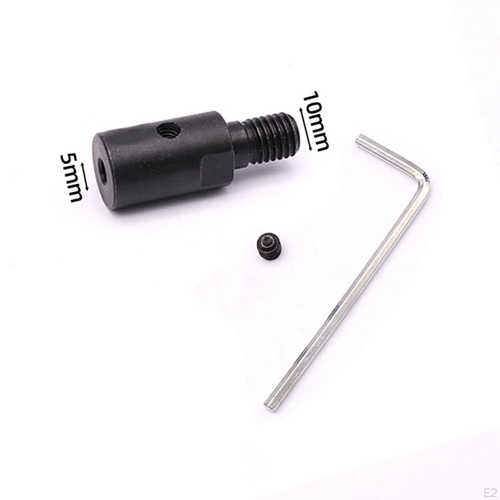 5 Set Angle Grinder Motor Shaft Connector M10 Thread Converter Alloy Steel for Saw Blade with L