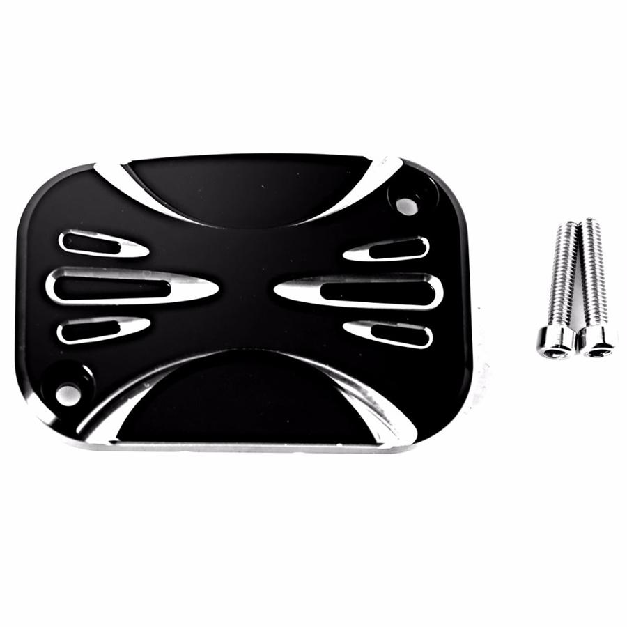 2PC CNC Cut Clutch Brake Master Cylinder Cover For Harley Touring FLHX FLHT CVO