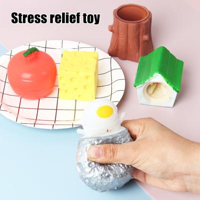 Soft Squeeze Toy Soft Rubber Stress Relief Squeeze Toy for Kids and Adults Portable Palm-Sized Decompression Tool Non-Sticky Cute Shape Healing Toy