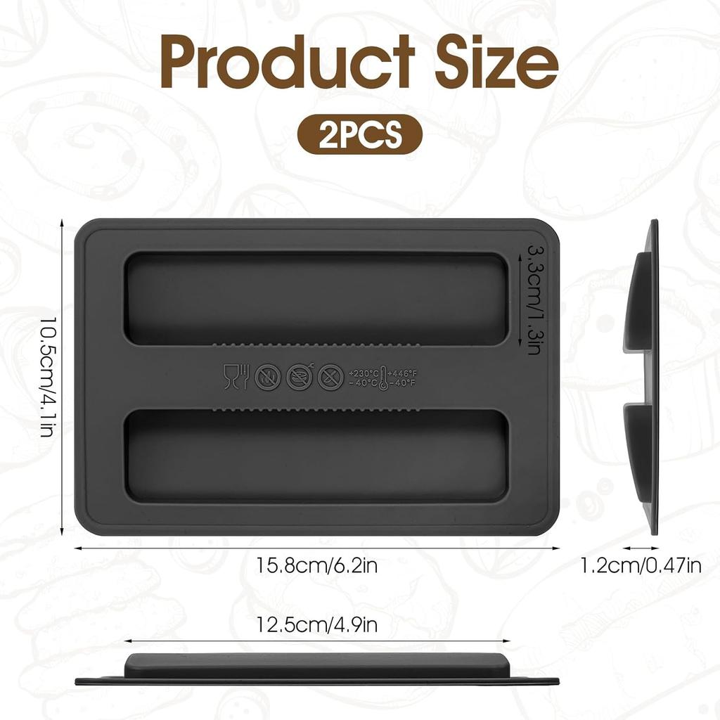 2Pcs Silicone Toaster Cover, 2 Slice Toaster Dust Covers Bread Machines Dustproof Lid Bread Maker Appliance Accessories for Breads Sandwich