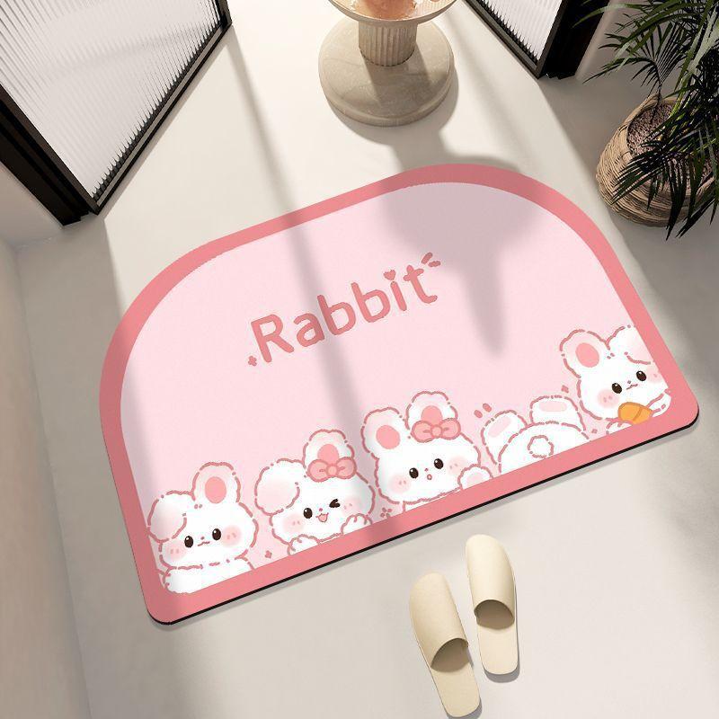 

Коврик для пола из диатомовой грязи с изображением животных из мультфильмов, впитывающий, быстросохнущий, противоскользящий коврик для ванной, бытовой туалет, устойчивый к грязи, износостойкий коврик для пола 40 * 60cm