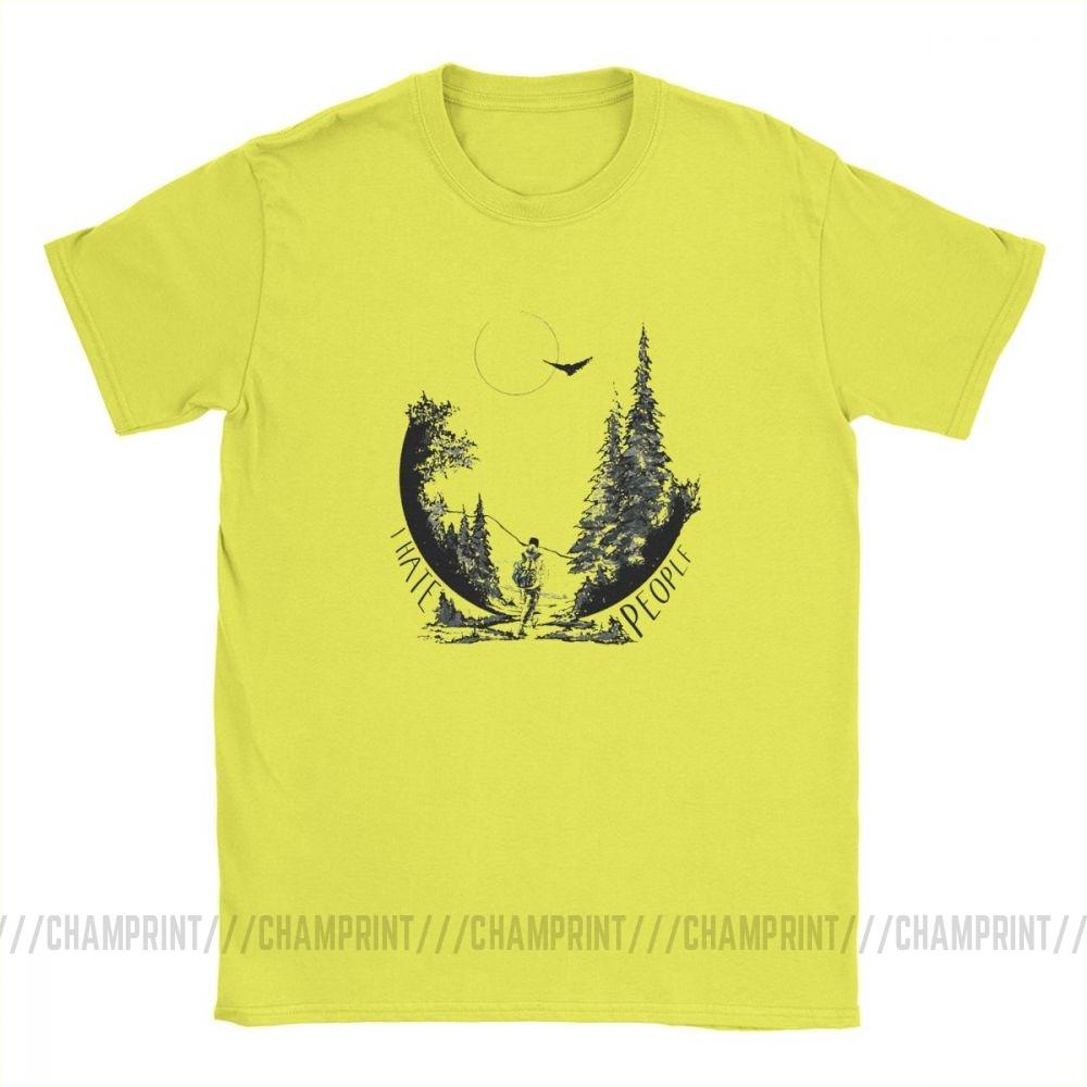Herren T-Shirts Ich hasse Leute Camping Wandern Liebhaber Vintage Oberteile Wandern Trekking T-Shirts Rundhals