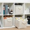 Foldable Linen Fabric Storage Baskets Kids Toys Organizer Clothes and Sundries Storage Box Laundry Basket