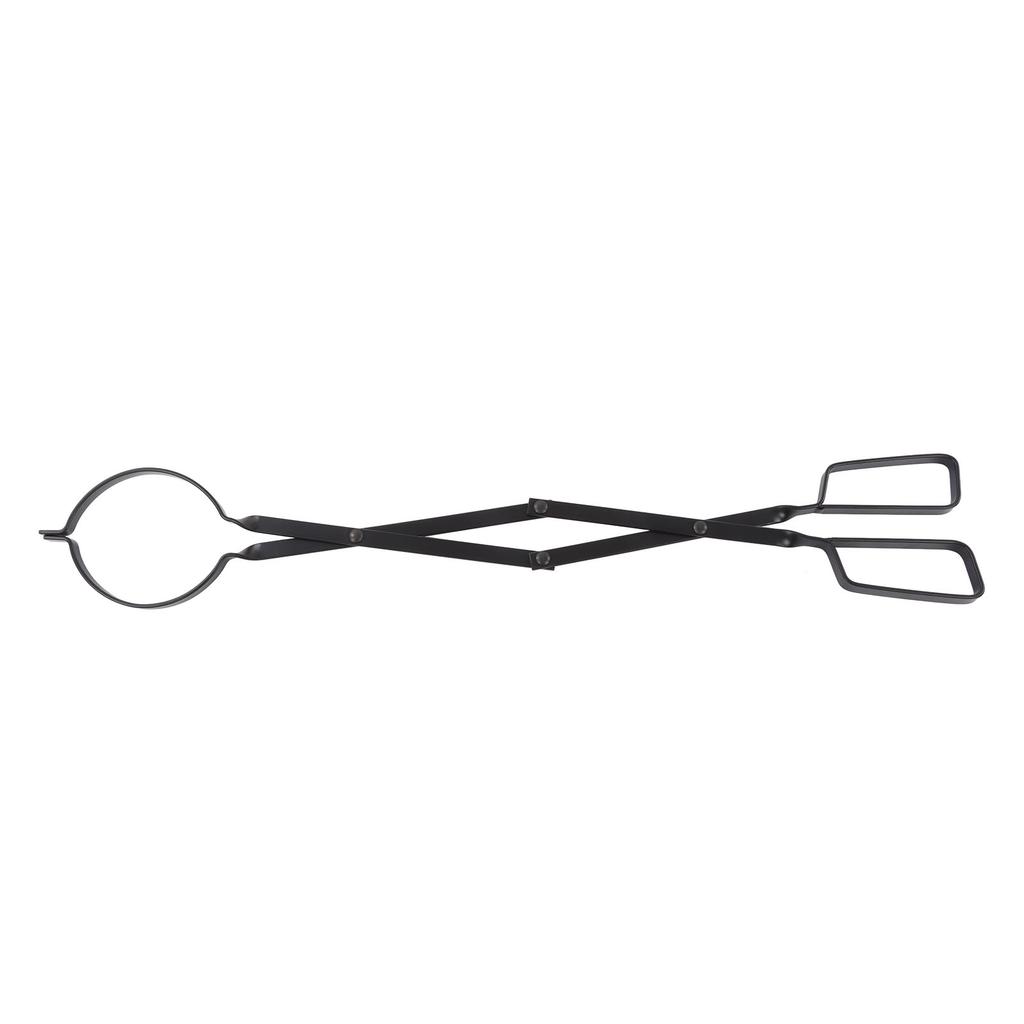 Fireplace Tong Iron Campfire Firewood Tong Log Grabber with Enlarging Clamp for Indoor Outdoor