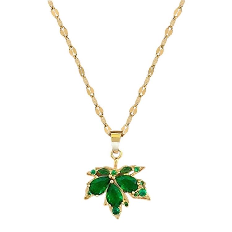 Contemporary Maple Leaf Pendant Necklace for Women Combining Nature s Charm With Modern Fashion Statement Pieces