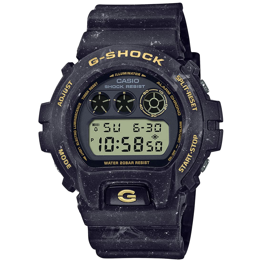 

CASIO Casio G-SHOCK G-Shock часы мужские водонепроницаемые цифровые черный мрамор DW-6900WS-1 [Товар]